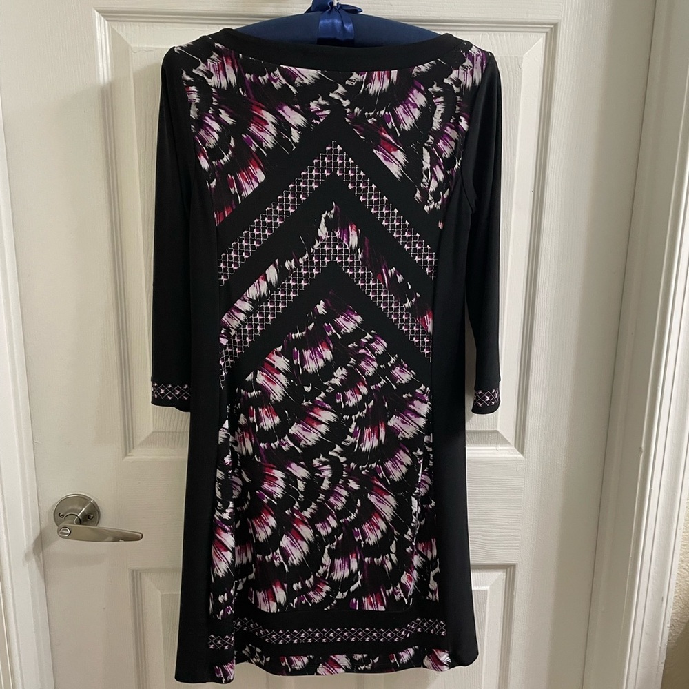 WHBM Black and Purple Lined Dress. Small. - Picture 9 of 9